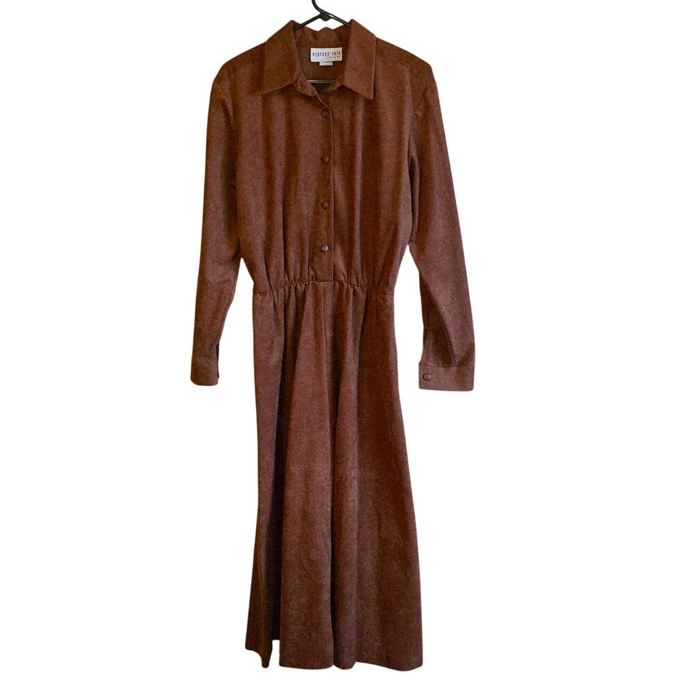 Vintage Bedford Fair faux suede maxi dress western boho size 12